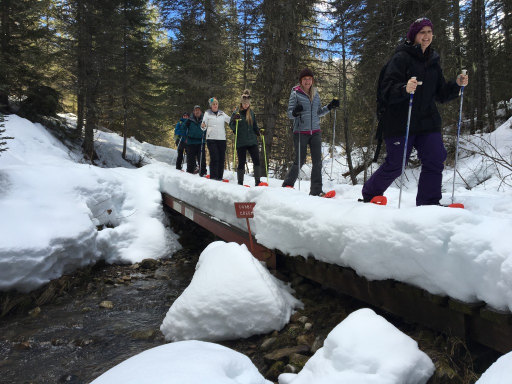 Group crossing Gorby Creek