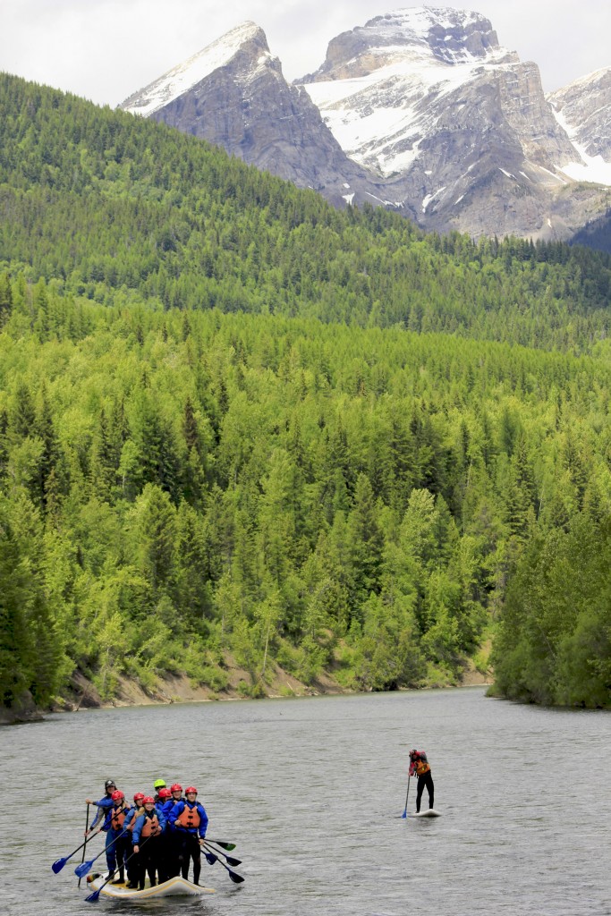 See the Three Sisters from the Elk River