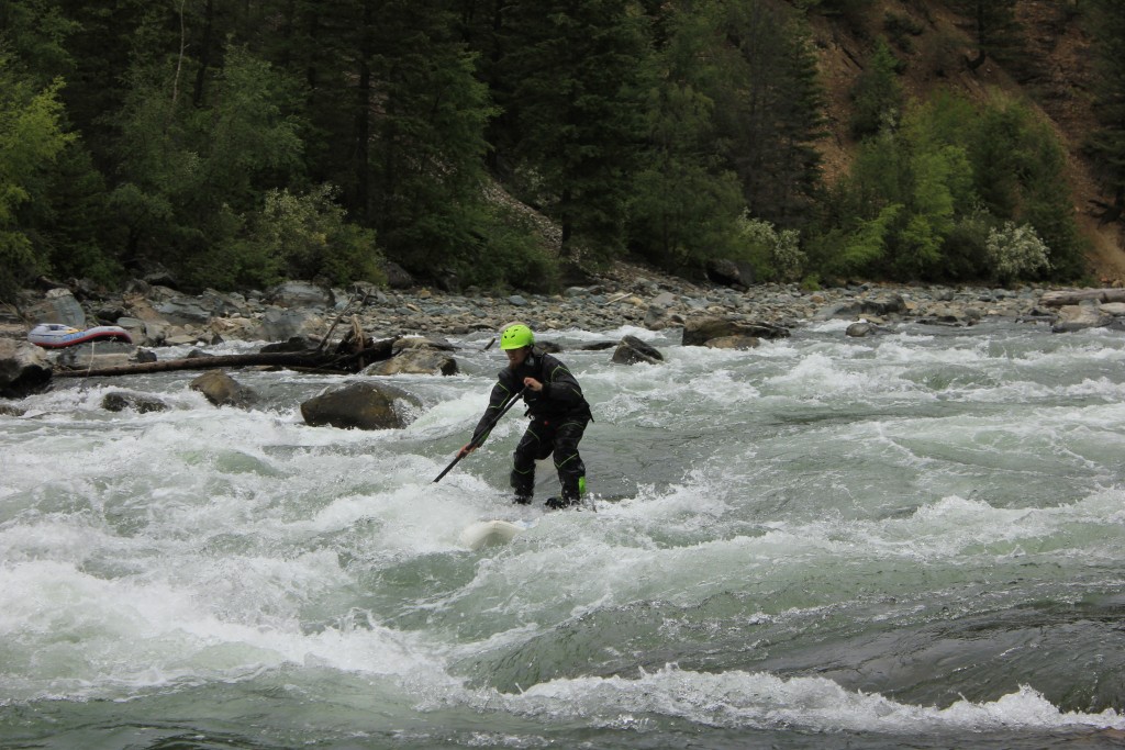 white water paddleboarding