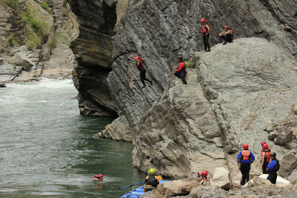 Cliff jumping