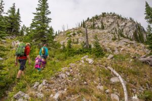 Family hiking at Fernie Alpine Resort