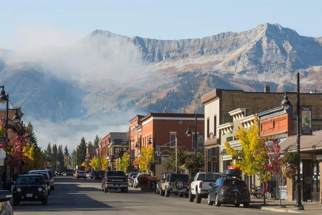 Downtown Fernie in Fall