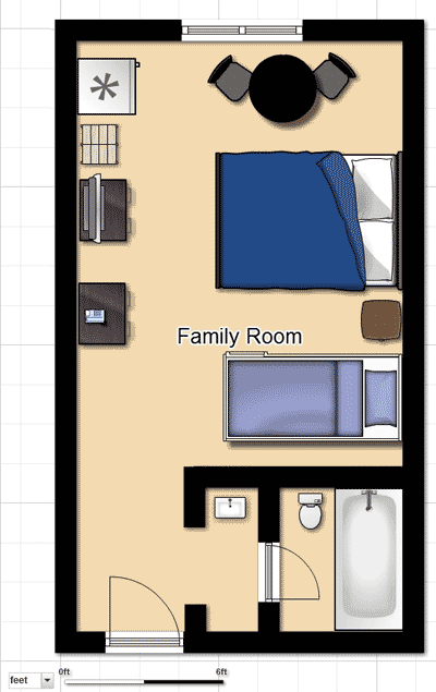 Family Hotel Room Floorplan