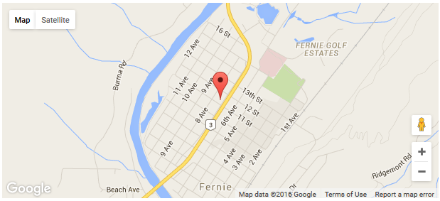 Find the hotel in Fernie with Google Maps 